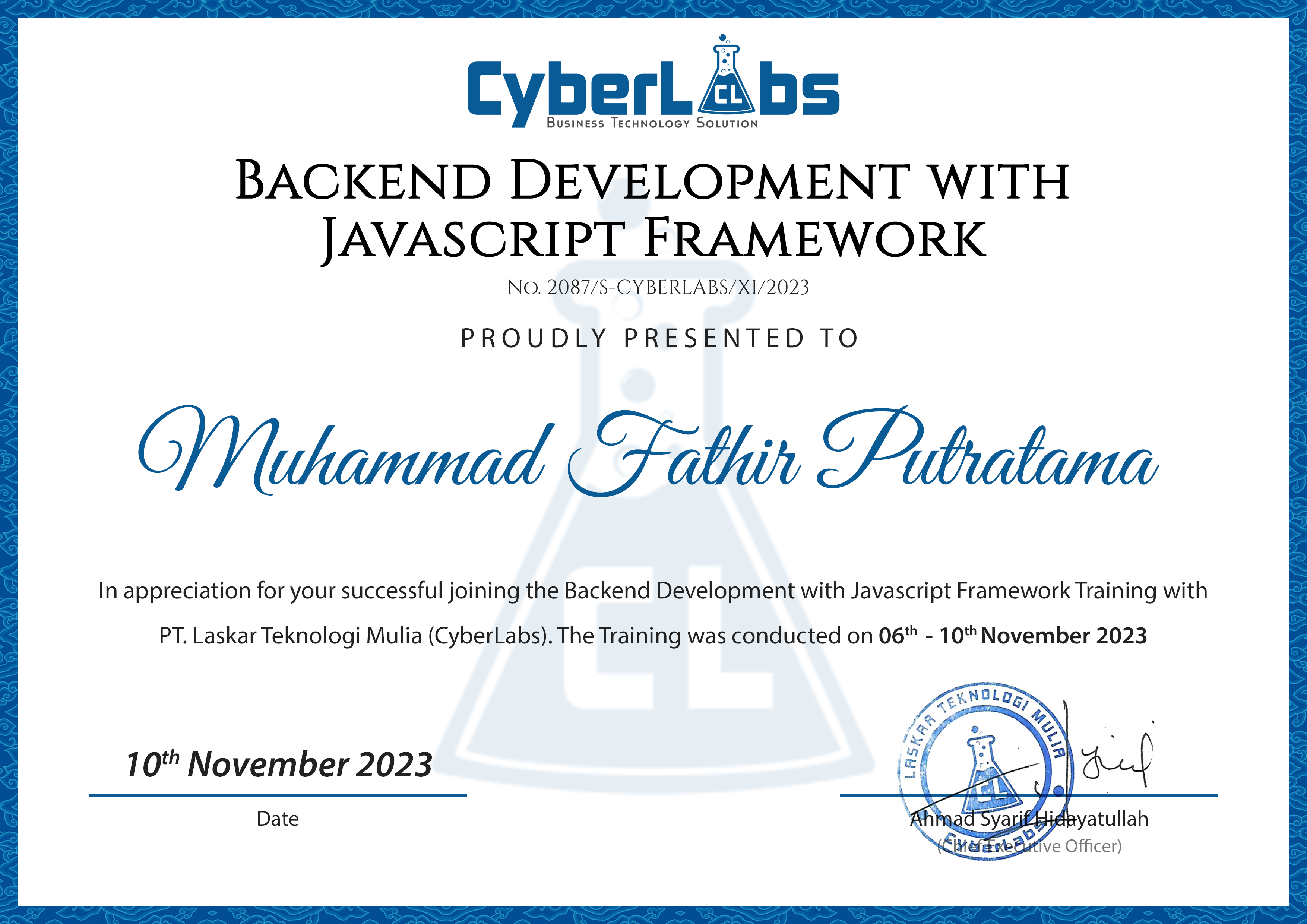 Backend Development with Javascript Framework