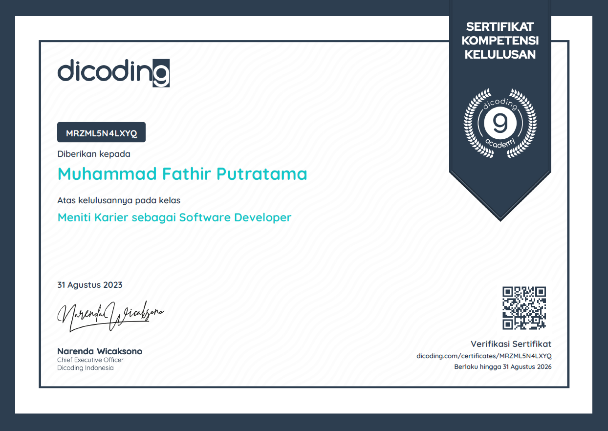 Software Developer Dicoding