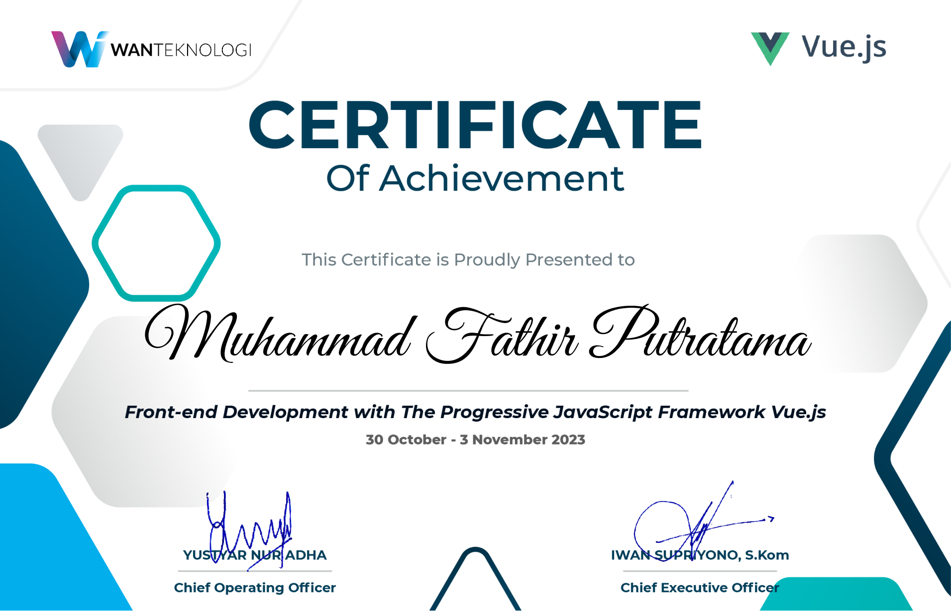 Front-end Development with The Progressive Javascript Framework Vue.js